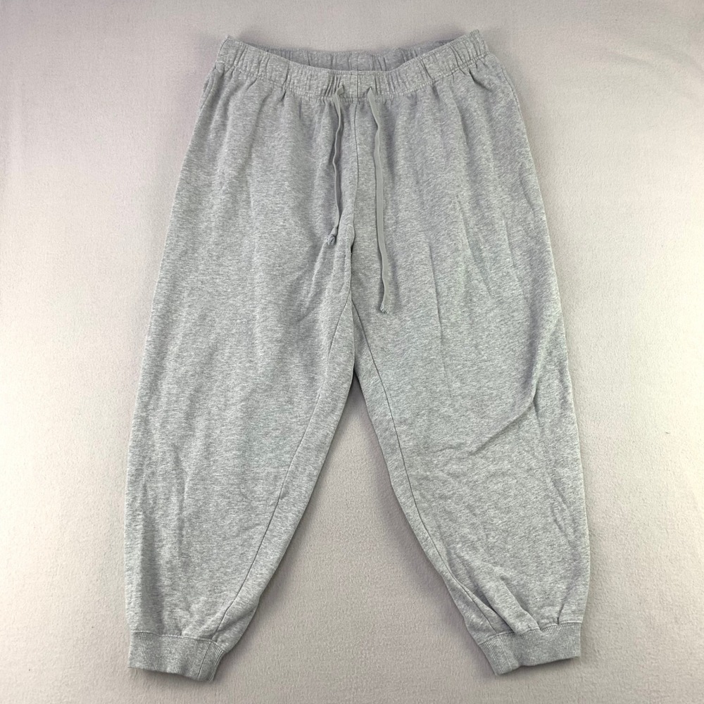 Fashion Nova Joggers Pants Women 2X Gray Casual Fleece Drawstring